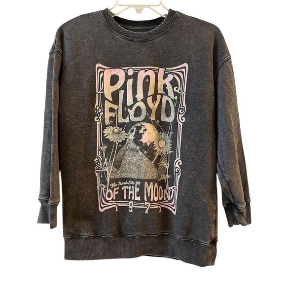 Pink Floyd "The Dark Side of The Moon" Graphic Sweatshirt Unisex L Black - Picture 1 of 10